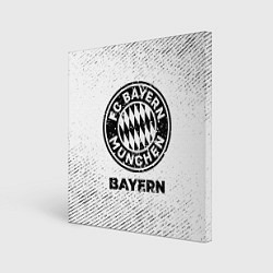 Холст квадратный Bayern с потертостями на светлом фоне, цвет: 3D-принт