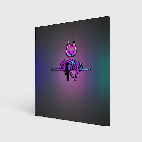 Картина квадратная Stray logo neon / 3D-принт – фото 1