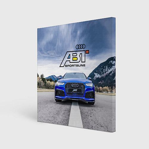 Картина квадратная Audi ABT - sportsline на трассе / 3D-принт – фото 1