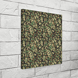 Холст квадратный Камуфляж Woodland мелкий, цвет: 3D-принт — фото 2