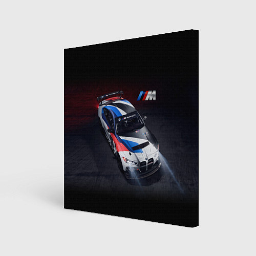 Картина квадратная BMW M4 GT4 - M Performance - Motorsport / 3D-принт – фото 1