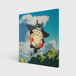 Холст квадратный Flight Totoro, цвет: 3D-принт