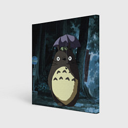 Холст квадратный Totoro in rain forest, цвет: 3D-принт
