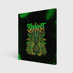 Холст квадратный Slipknot green satan, цвет: 3D-принт