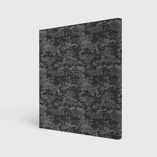 Картина квадратная Камуфляж AOR-2 серый пиксель / 3D-принт – фото 1