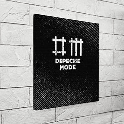 Холст квадратный Depeche Mode с потертостями на темном фоне, цвет: 3D-принт — фото 2