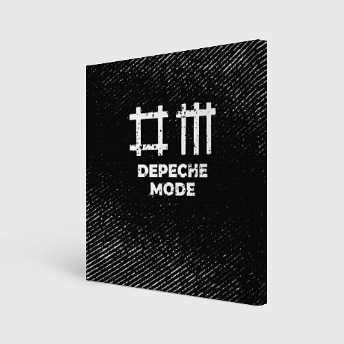 Картина квадратная Depeche Mode с потертостями на темном фоне / 3D-принт – фото 1