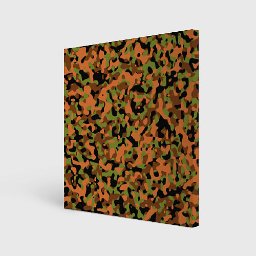 Картина квадратная Камуфляж осенний лес мелкий / 3D-принт – фото 1