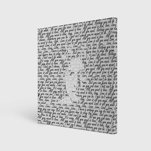 Картина квадратная Джон Леннон, портрет и слова песни / 3D-принт – фото 1