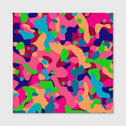 Холст квадратный Абстракция в психоделических цветах, цвет: 3D-принт — фото 2