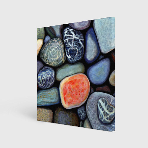Картина квадратная Цветные камушки / 3D-принт – фото 1