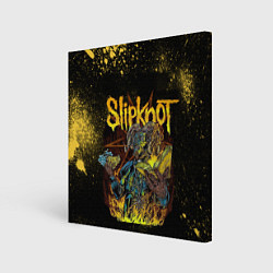 Холст квадратный Slipknot Yellow Monster, цвет: 3D-принт