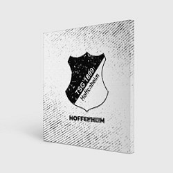 Холст квадратный Hoffenheim с потертостями на светлом фоне, цвет: 3D-принт