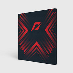 Холст квадратный Красный символ Need for Speed на темном фоне со ст, цвет: 3D-принт