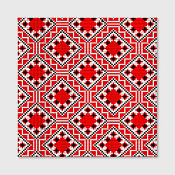 Холст квадратный Белорусская вышивка - орнамент, цвет: 3D-принт — фото 2