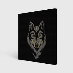 Картина квадратная Голова серого волка
