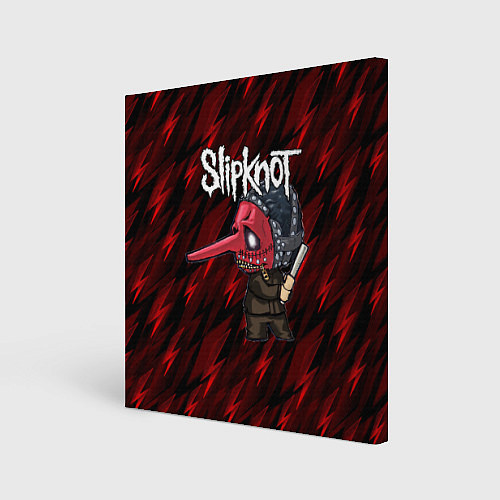 Картина квадратная Slipknot красные молнии / 3D-принт – фото 1