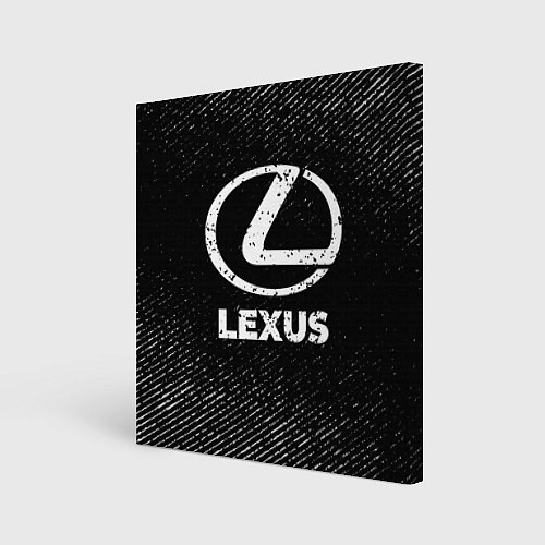 Картина квадратная Lexus с потертостями на темном фоне / 3D-принт – фото 1