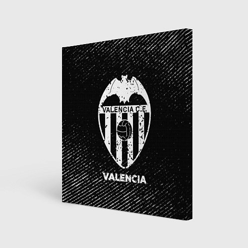 Картина квадратная Valencia с потертостями на темном фоне / 3D-принт – фото 1