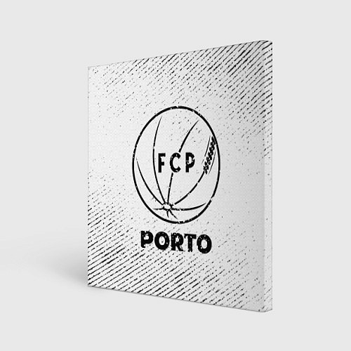 Картина квадратная Porto с потертостями на светлом фоне / 3D-принт – фото 1