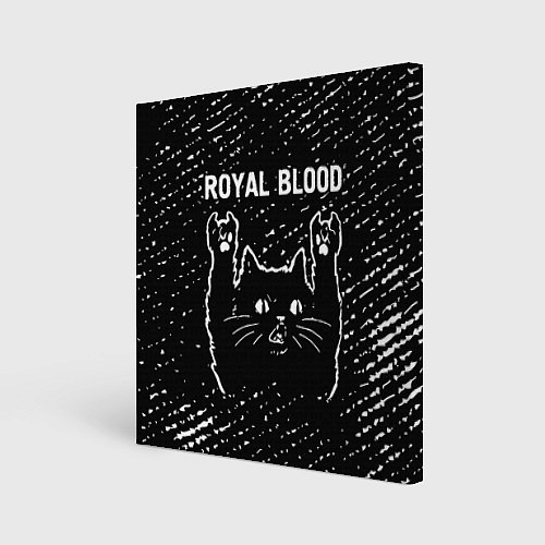 Картина квадратная Группа Royal Blood и рок кот / 3D-принт – фото 1