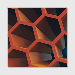 Холст квадратный Абстрактные шестигранные фигуры, цвет: 3D-принт — фото 2