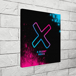 Холст квадратный A Silent Voice - neon gradient, цвет: 3D-принт — фото 2