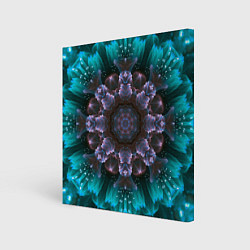 Холст квадратный Космический сайфай цветок, цвет: 3D-принт