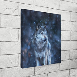 Холст квадратный Лесной волк, цвет: 3D-принт — фото 2