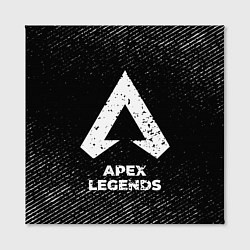 Холст квадратный Apex Legends с потертостями на темном фоне, цвет: 3D-принт — фото 2