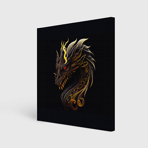 Картина квадратная Китайский дракон - ирезуми / 3D-принт – фото 1