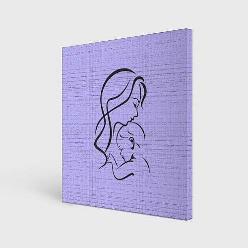 Картина квадратная Мама с ребёнком / 3D-принт – фото 1