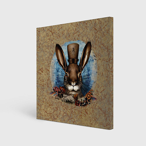 Картина квадратная Ретро кролик / 3D-принт – фото 1