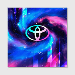 Холст квадратный Toyota неоновый космос, цвет: 3D-принт — фото 2