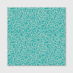 Холст квадратный Орнаментная роспись на голубом фоне, цвет: 3D-принт — фото 2