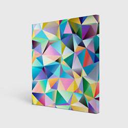 Холст квадратный Полигональная текстура, цвет: 3D-принт