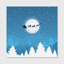 Холст квадратный Новогодняя сказка дед мороз, цвет: 3D-принт — фото 2