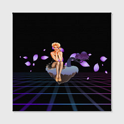 Холст квадратный Ретро девушка на острове, цвет: 3D-принт — фото 2