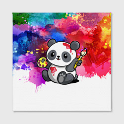 Холст квадратный Милый пандёныш - великий художник, цвет: 3D-принт — фото 2