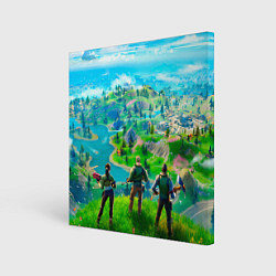 Холст квадратный Фортнайт, цвет: 3D-принт