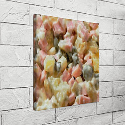 Холст квадратный Салат оливье, цвет: 3D-принт — фото 2