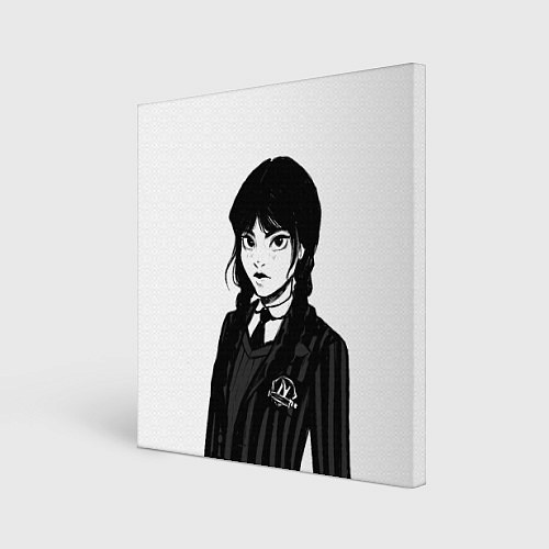 Картина квадратная Школьница Уэнсдей / 3D-принт – фото 1