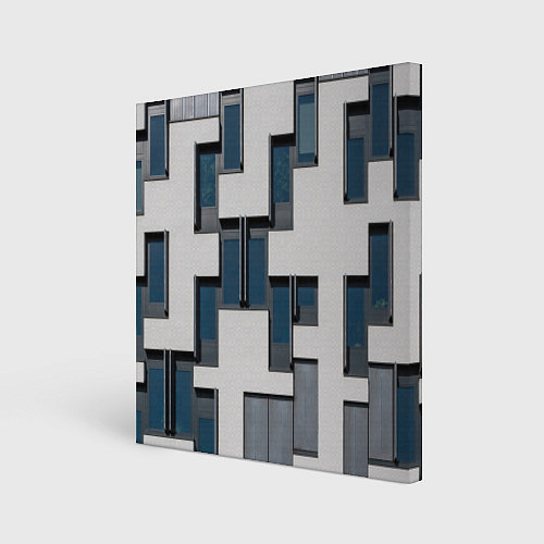 Картина квадратная Абстрактный лабиринт из окон и стен / 3D-принт – фото 1