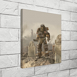 Холст квадратный Bone raider power armor skin in fallout, цвет: 3D-принт — фото 2