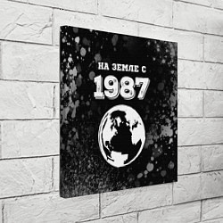 Холст квадратный На Земле с 1987: краска на темном, цвет: 3D-принт — фото 2
