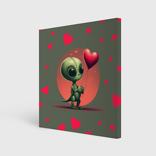 Картина квадратная Влюбленный инопланетянин / 3D-принт – фото 1