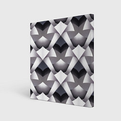 Холст квадратный Абстрактный геометрический узор с элементами фэнте, цвет: 3D-принт