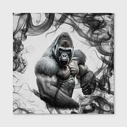 Холст квадратный Накаченная горилла, цвет: 3D-принт — фото 2