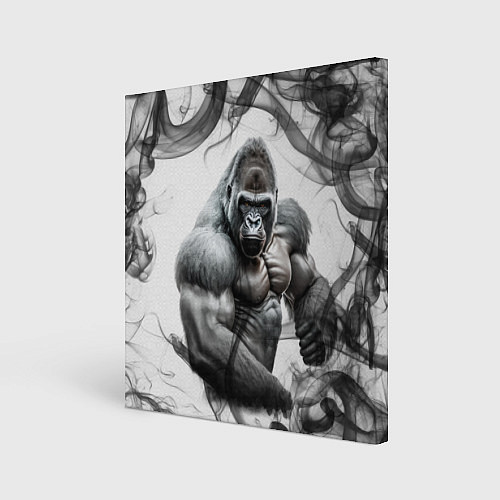 Картина квадратная Накаченная горилла / 3D-принт – фото 1