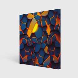 Холст квадратный Плитки со свечением, цвет: 3D-принт